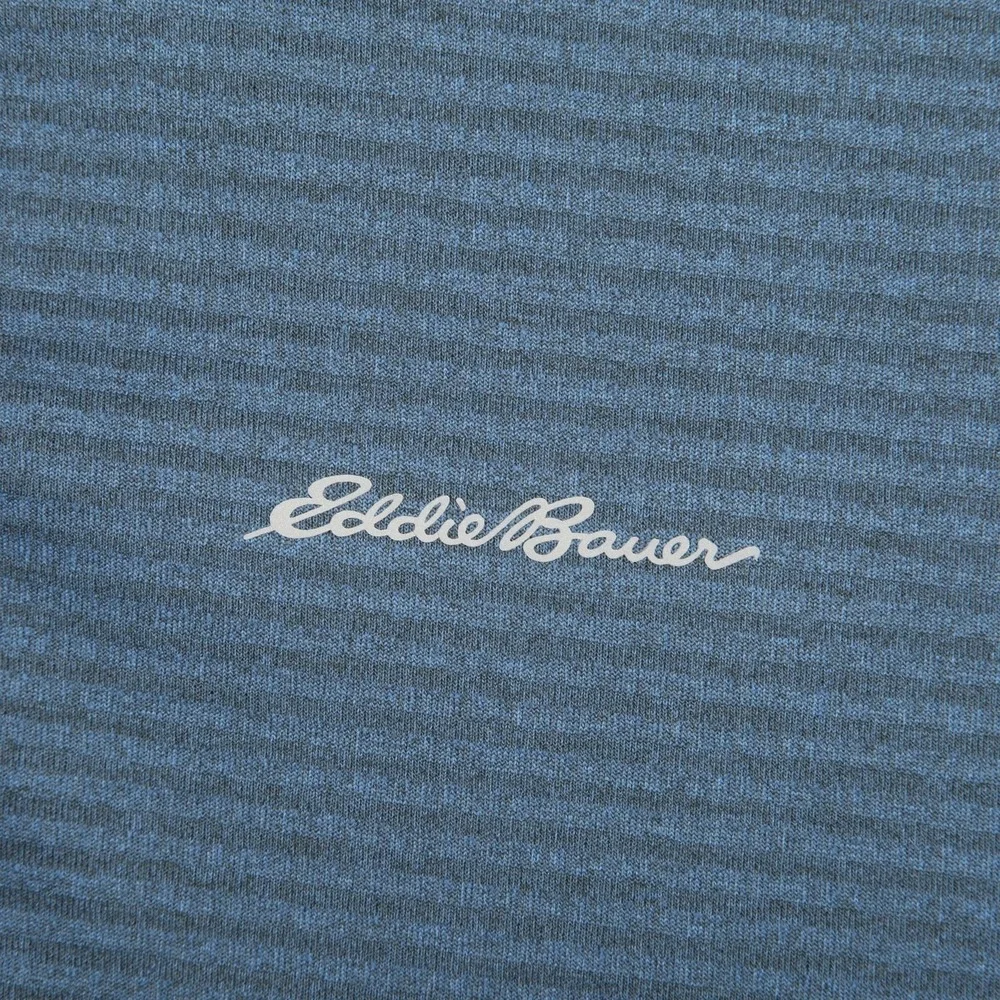 Eddie Bauer Sweater Mens Large Blue First Ascent Quarter Zip Pullover Thumbholes - Picture 3 of 13